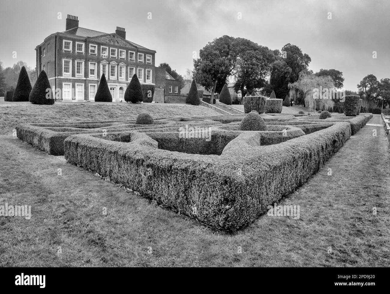 L'immagine è del 18th ° secolo Goodnestone Queen Anne stile Manor House situato nella frazione Kent di Goodnestone in Inghilterra se Foto Stock