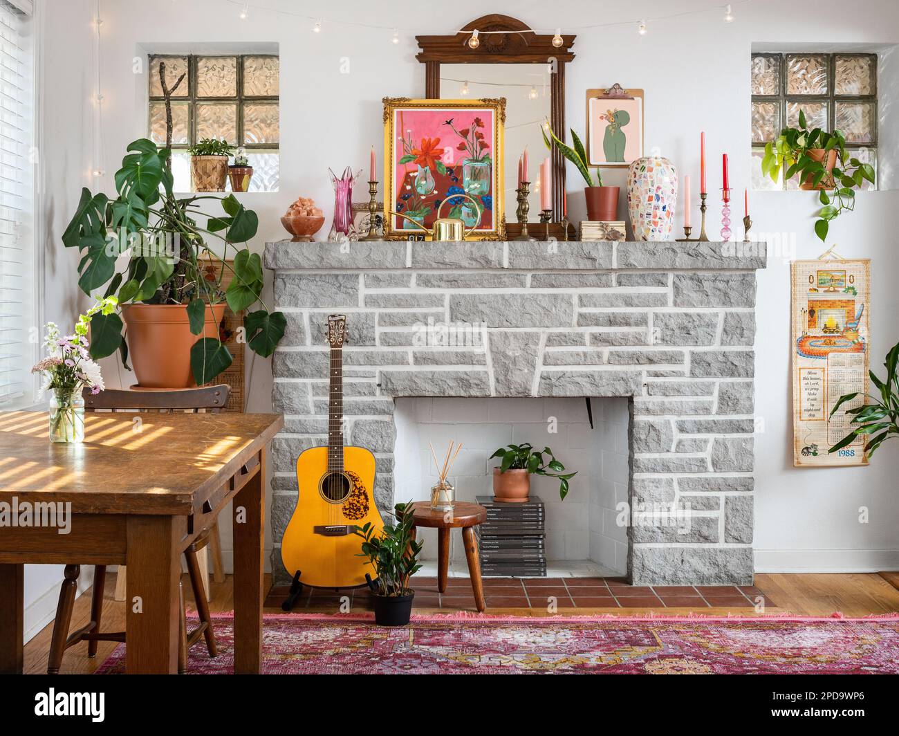 Interno residenziale - soggiorno Foto Stock