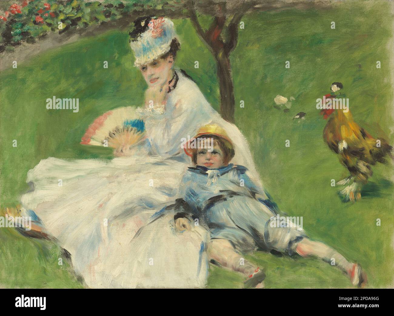 Madame Monet e suo Figlio 1874 di Pierre-Auguste Renoir Foto Stock