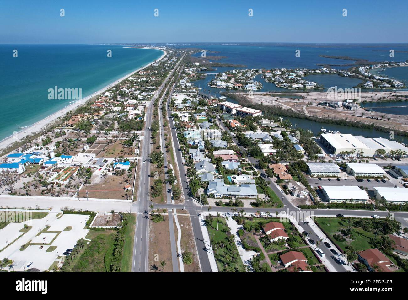 Veduta aerea di Boca Grande Florida USA. Marzo 2023. Foto Stock