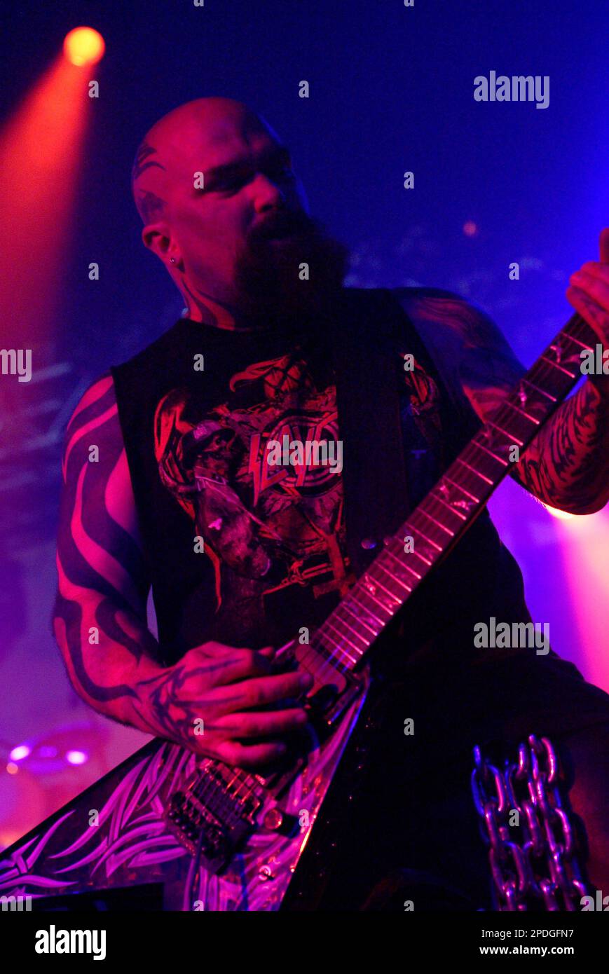 Kerry King of Slayer si esibisce dal vivo all'Hordern Pavilion. Sydney, Australia. 17.04.07. Foto Stock