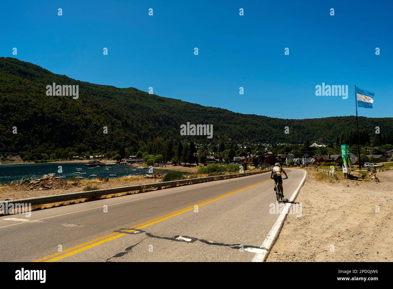 Percorso 40 passare attraverso San Martin de Los Andes e da qui a Villa Angostura si chiama Ruta de Los Siete Lagos o Route of Seven Lakes, Argentina Foto Stock