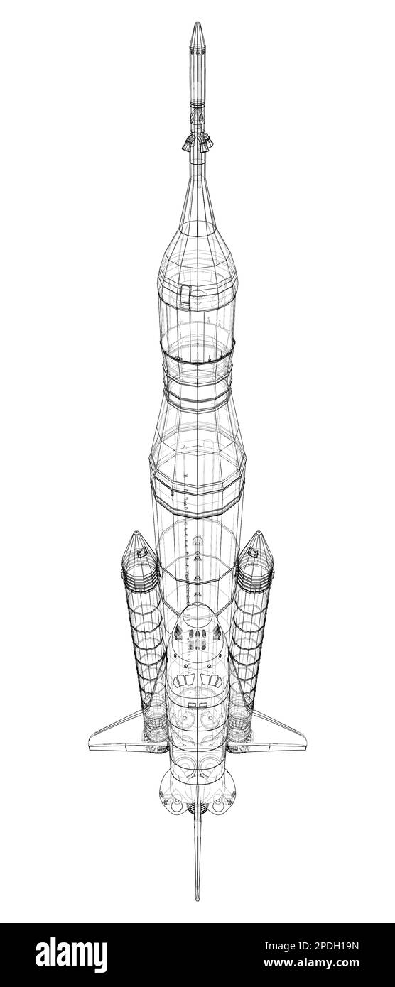 Navetta per il trasporto di razzi Foto Stock