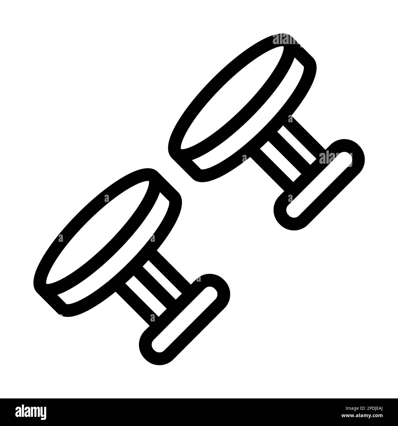 Gemelli icona linea spessa vettoriale per uso personale e commerciale. Foto Stock