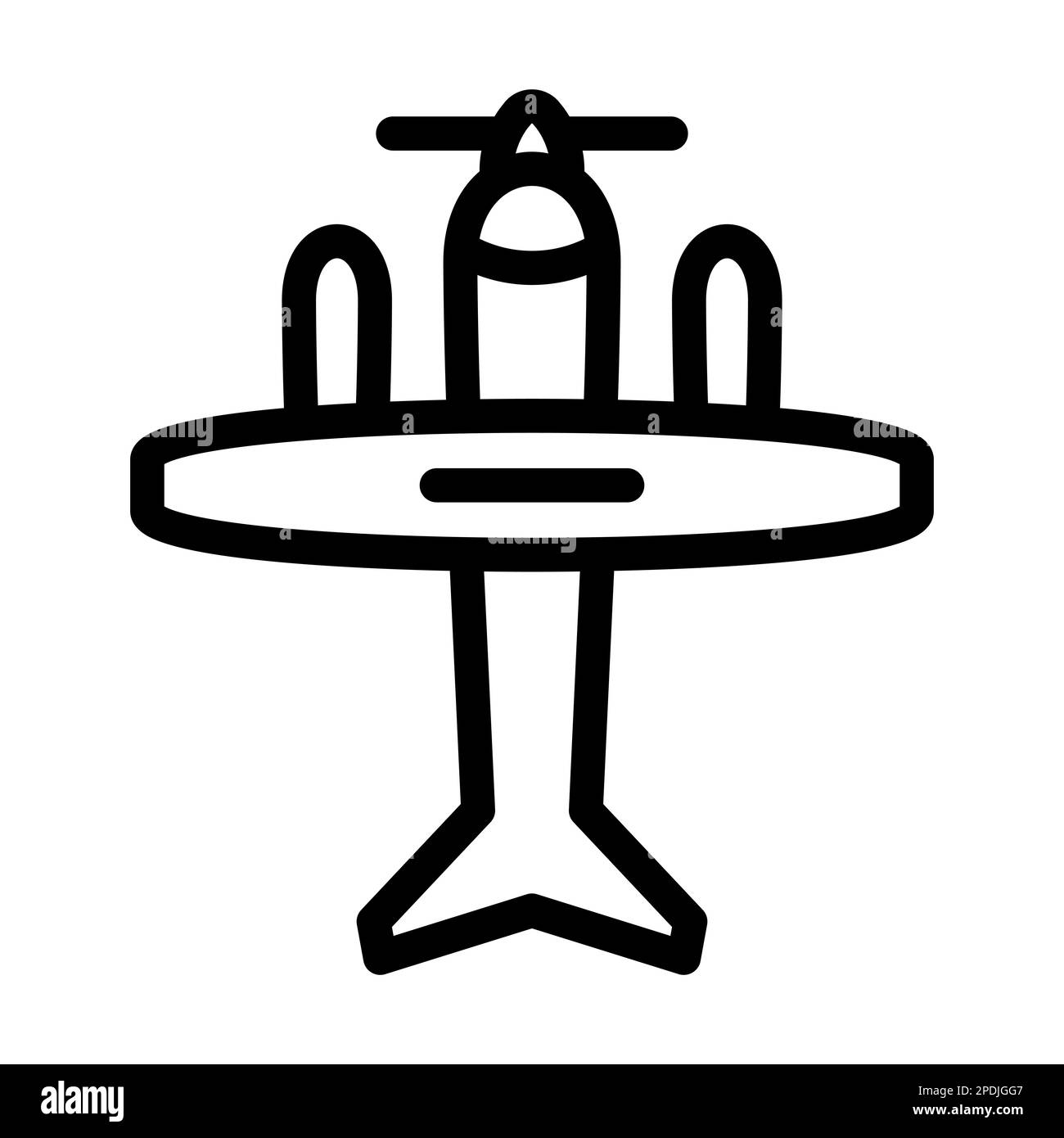 Icona linea spessa vettore idrovolante per uso personale e commerciale. Foto Stock