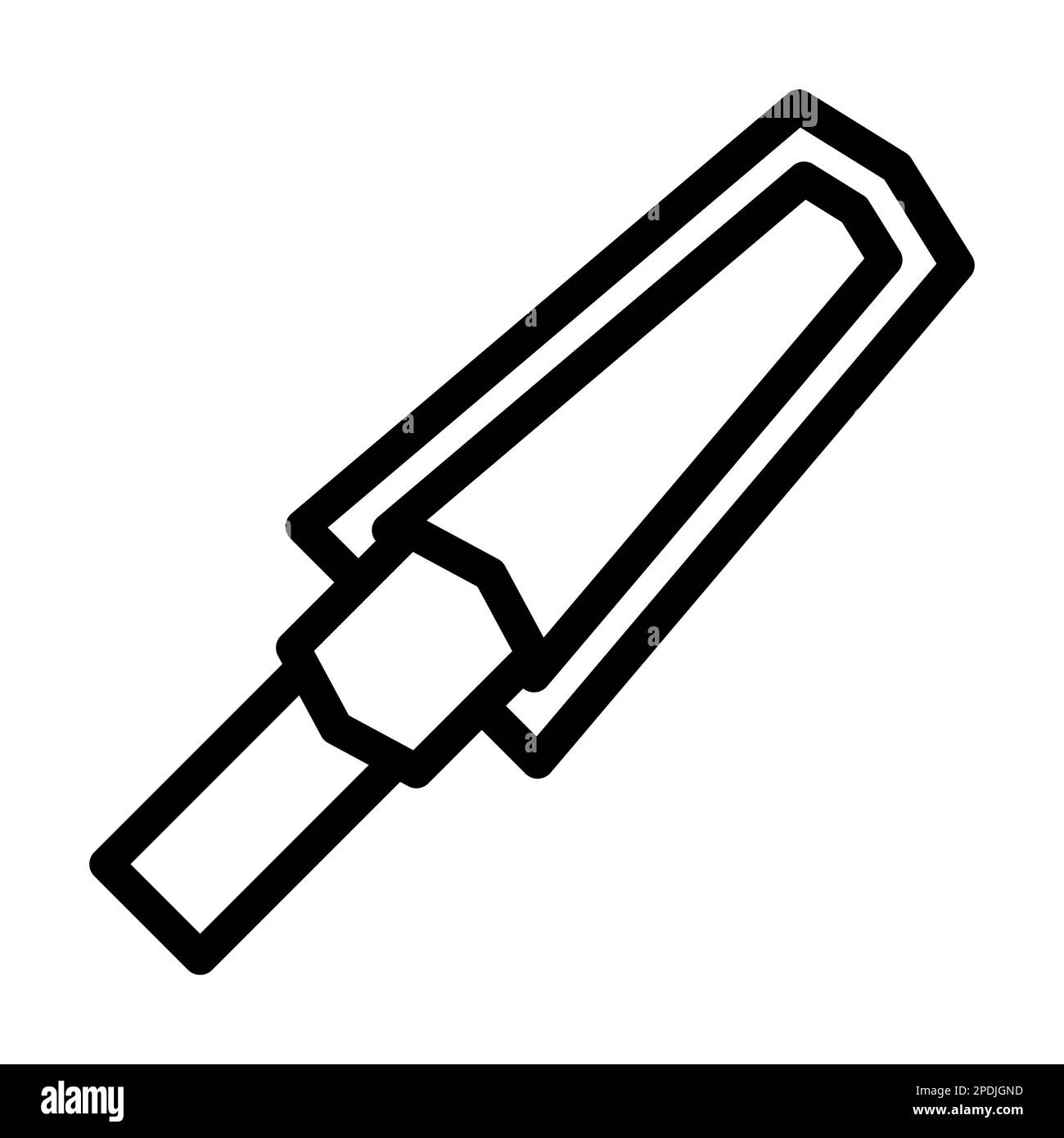 Icona Metal Detector Vector Thick Line per uso personale e commerciale. Foto Stock