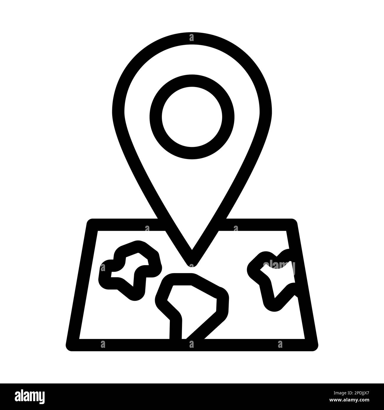 Icona Asia Vector Thick Line per uso personale e commerciale. Foto Stock