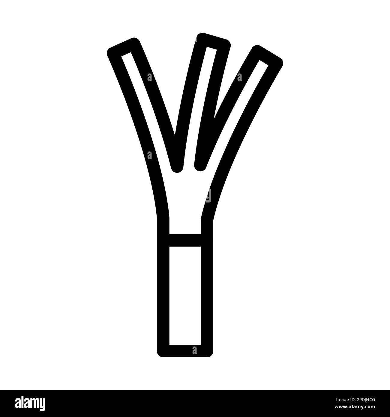 Icona Leek Vector Thick Line per uso personale e commerciale. Foto Stock