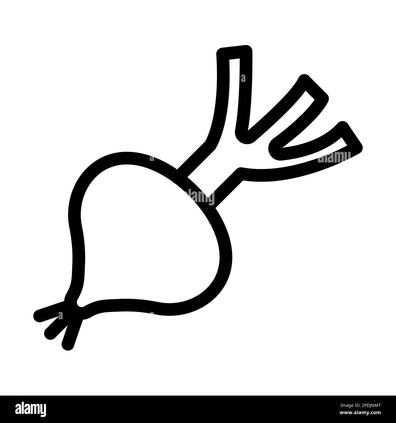 Icona linea spessa ONION Vector per uso personale e commerciale. Foto Stock