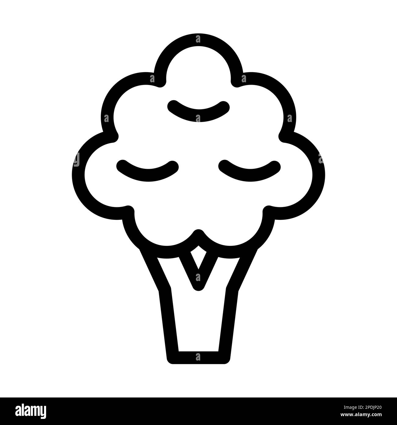 Icona Broccoli Vector Thick Line per uso personale e commerciale. Foto Stock