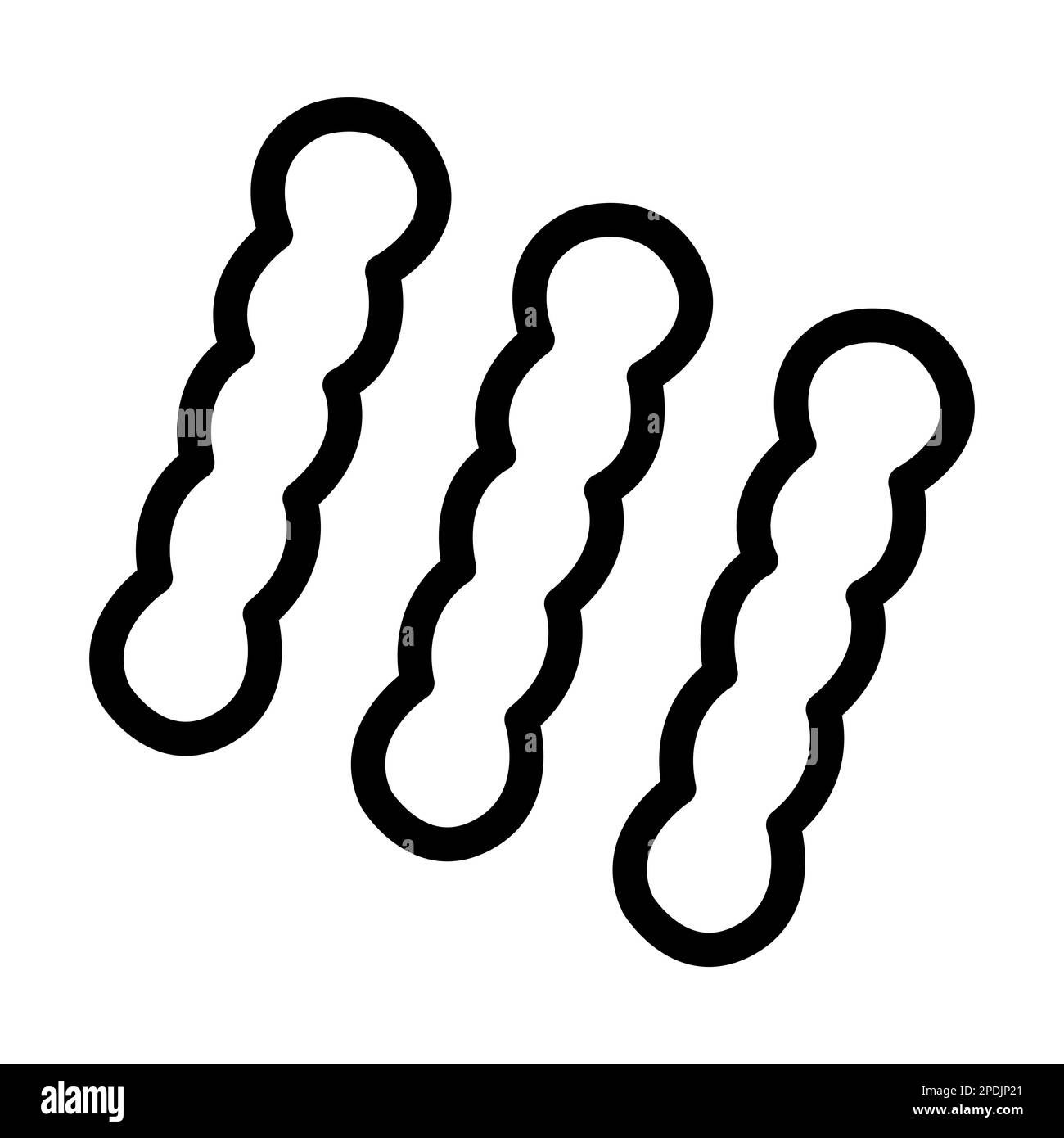 Icona Guar Bean Vector Thick Line per uso personale e commerciale. Foto Stock