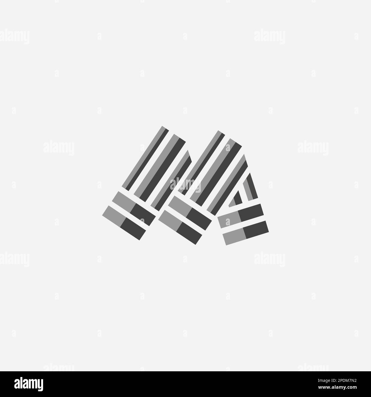 logo lettera m. lettera m. blocco lettera m Illustrazione Vettoriale