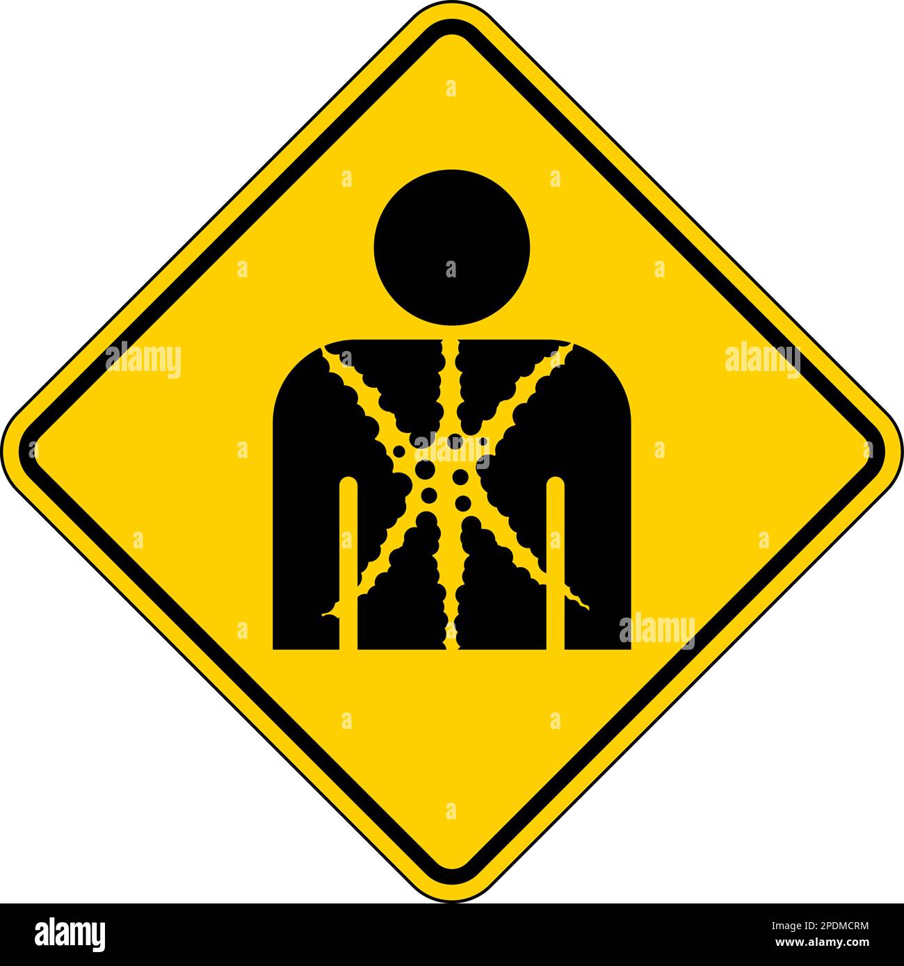 Sostanza o miscela che presenta un'etichetta di pericolo per la salute Illustrazione Vettoriale