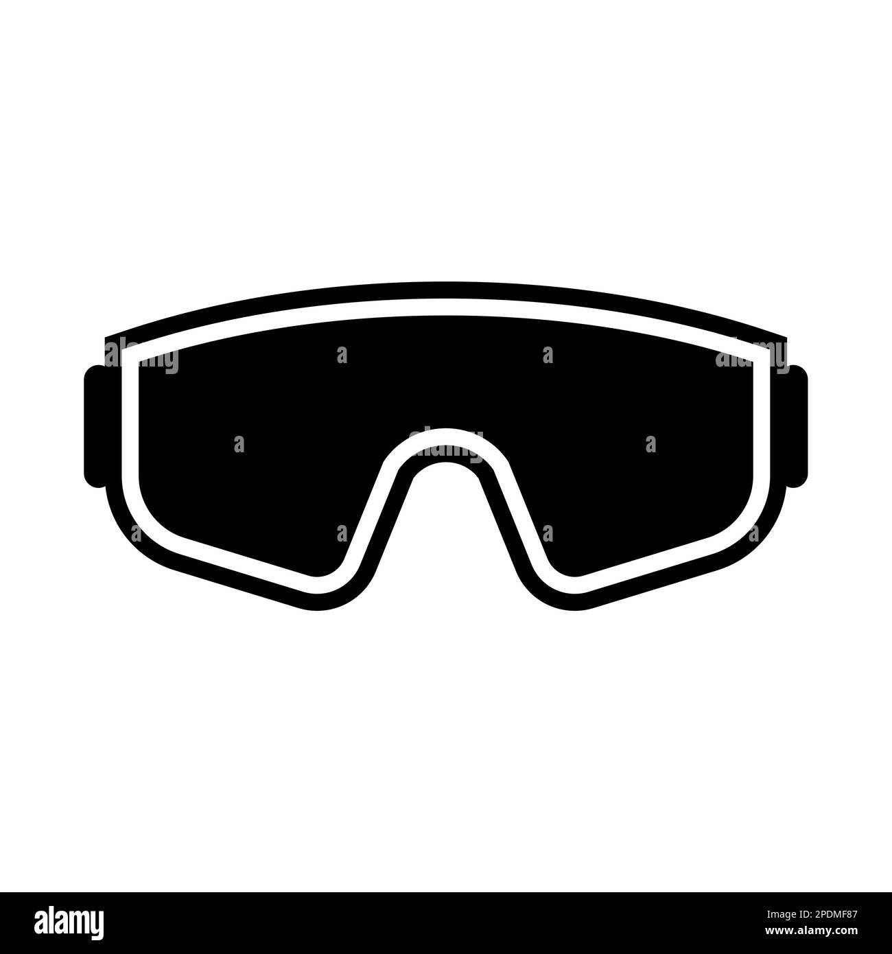 Protezione degli occhi richiesta Accedi sfondo bianco Illustrazione Vettoriale