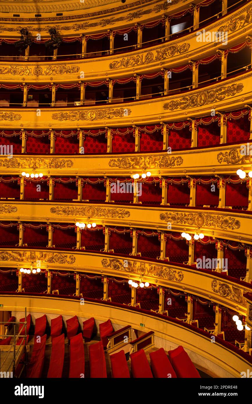 Teatro alla Scala, Milano Foto Stock