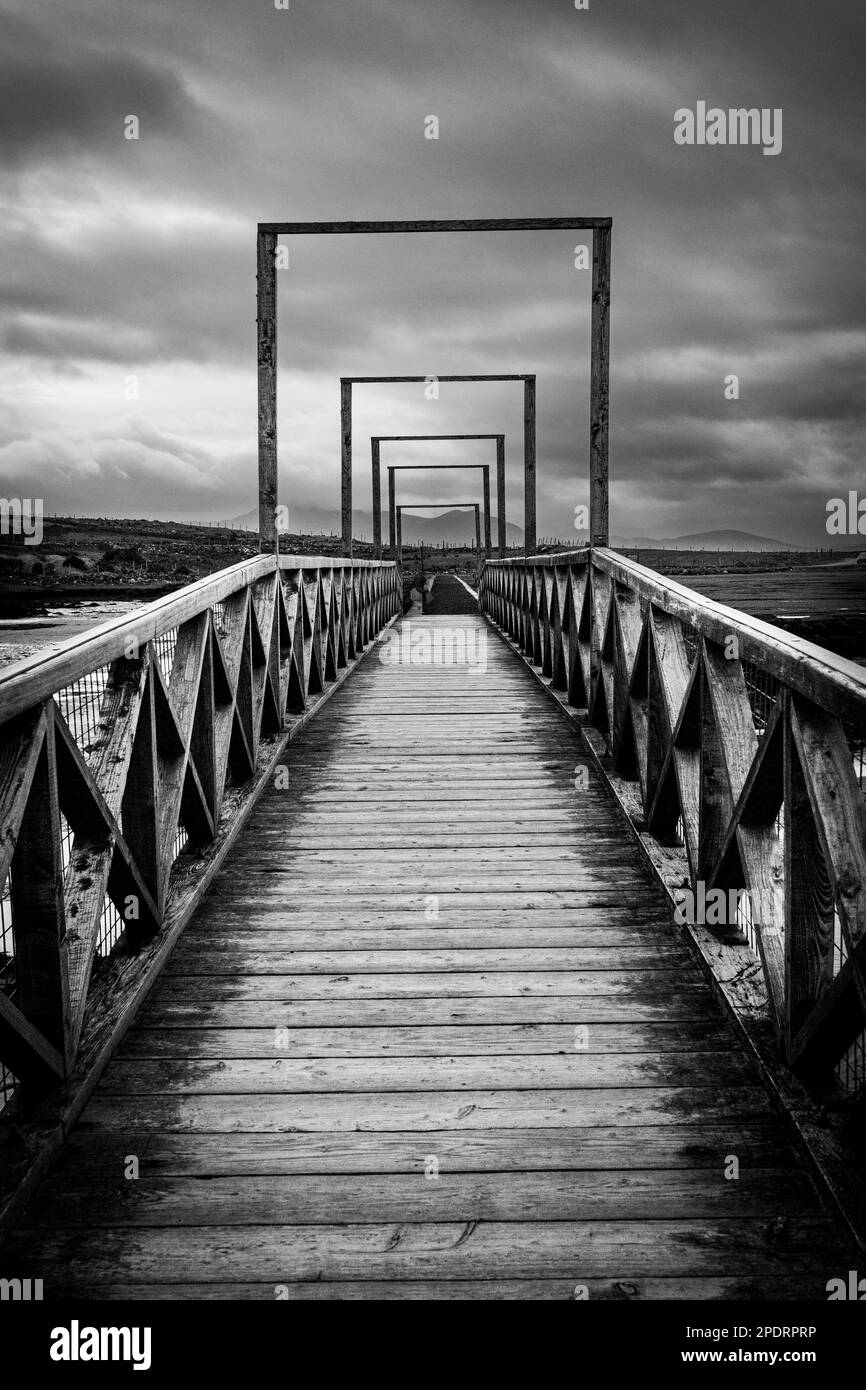 Ponte a Mulranny Causeway, County Mayo, Irlanda Foto Stock