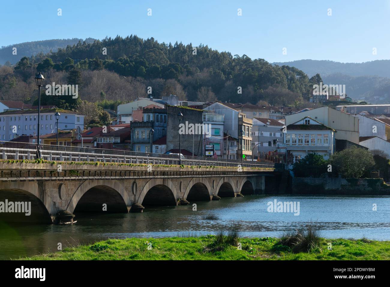 Noia, Galizia. Spagna. Febbraio 6, 2023. Ponte di Noia. Ponte de Noia Foto Stock