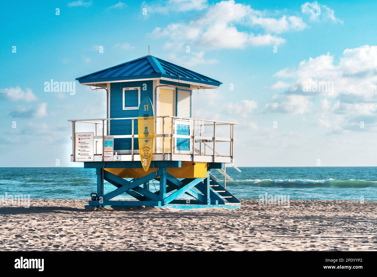 La mattina presto Hollywood Beach Miami Beach, Florida USA Foto Stock