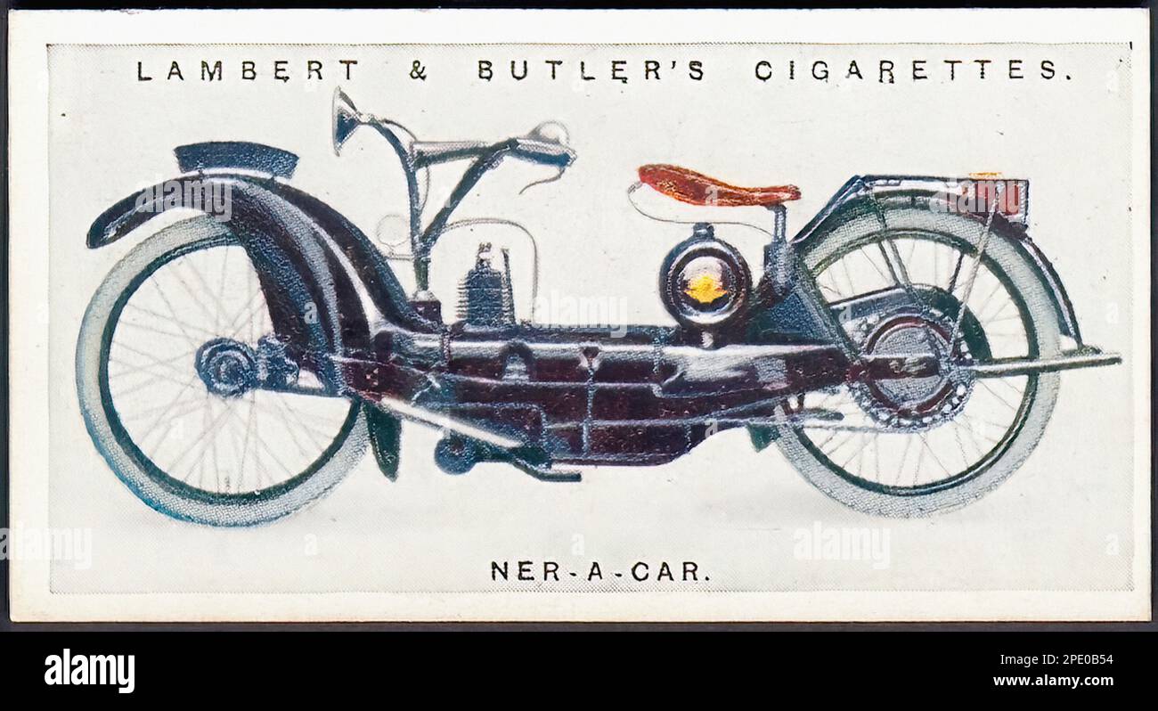 Ner a Car Moto - carta da sigarette d'epoca Foto Stock