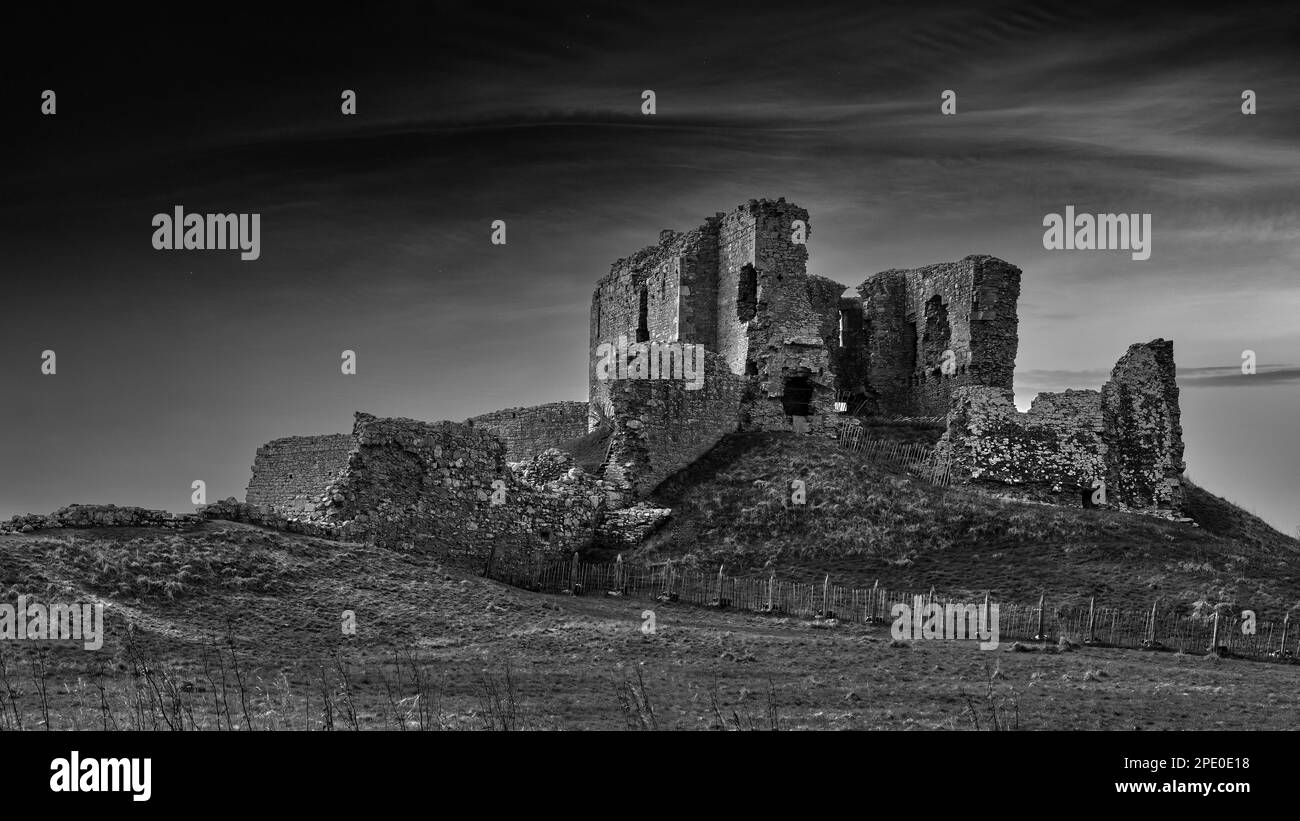 Duffus Castle Foto Stock