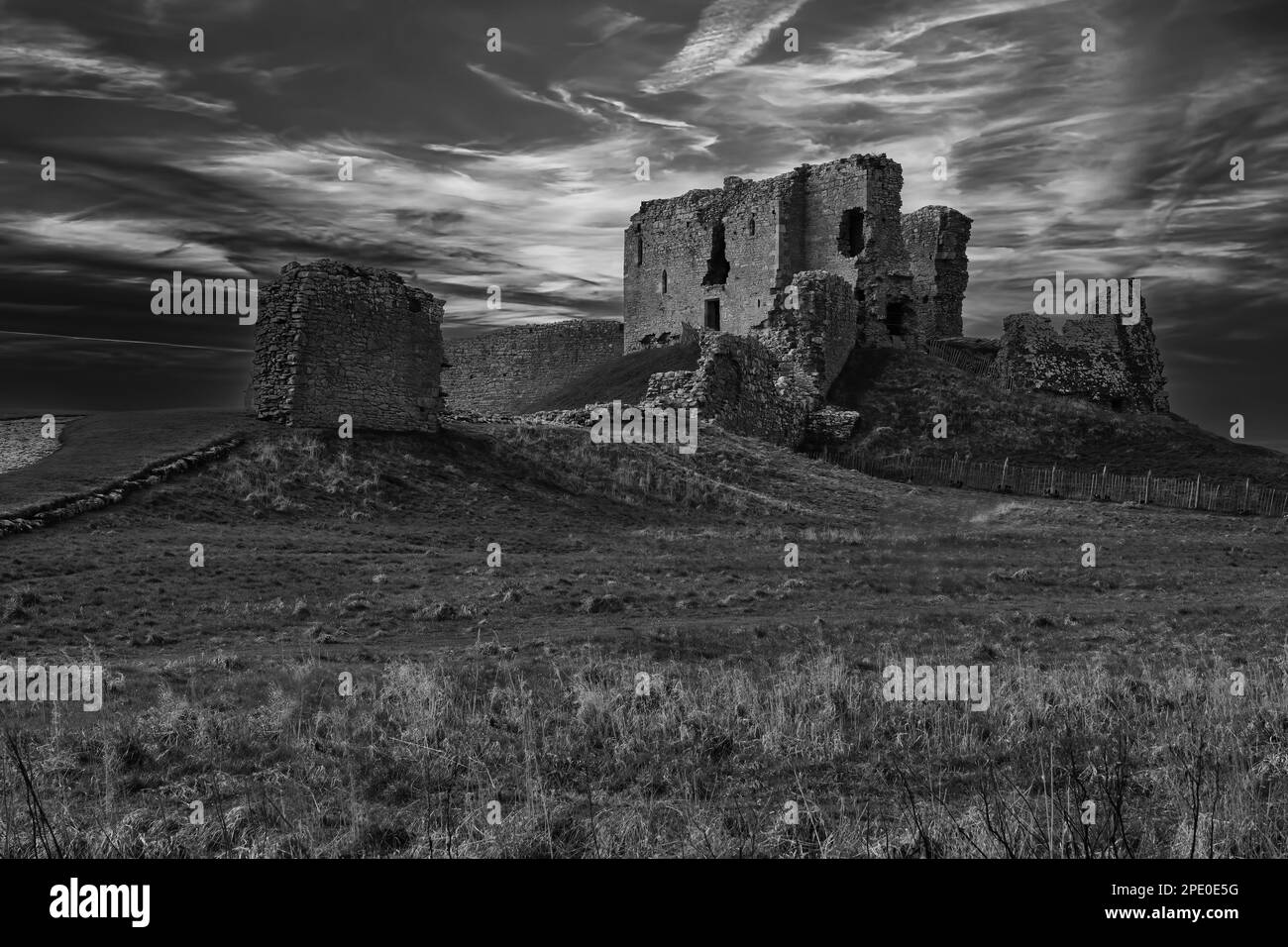 Duffus Castle Foto Stock