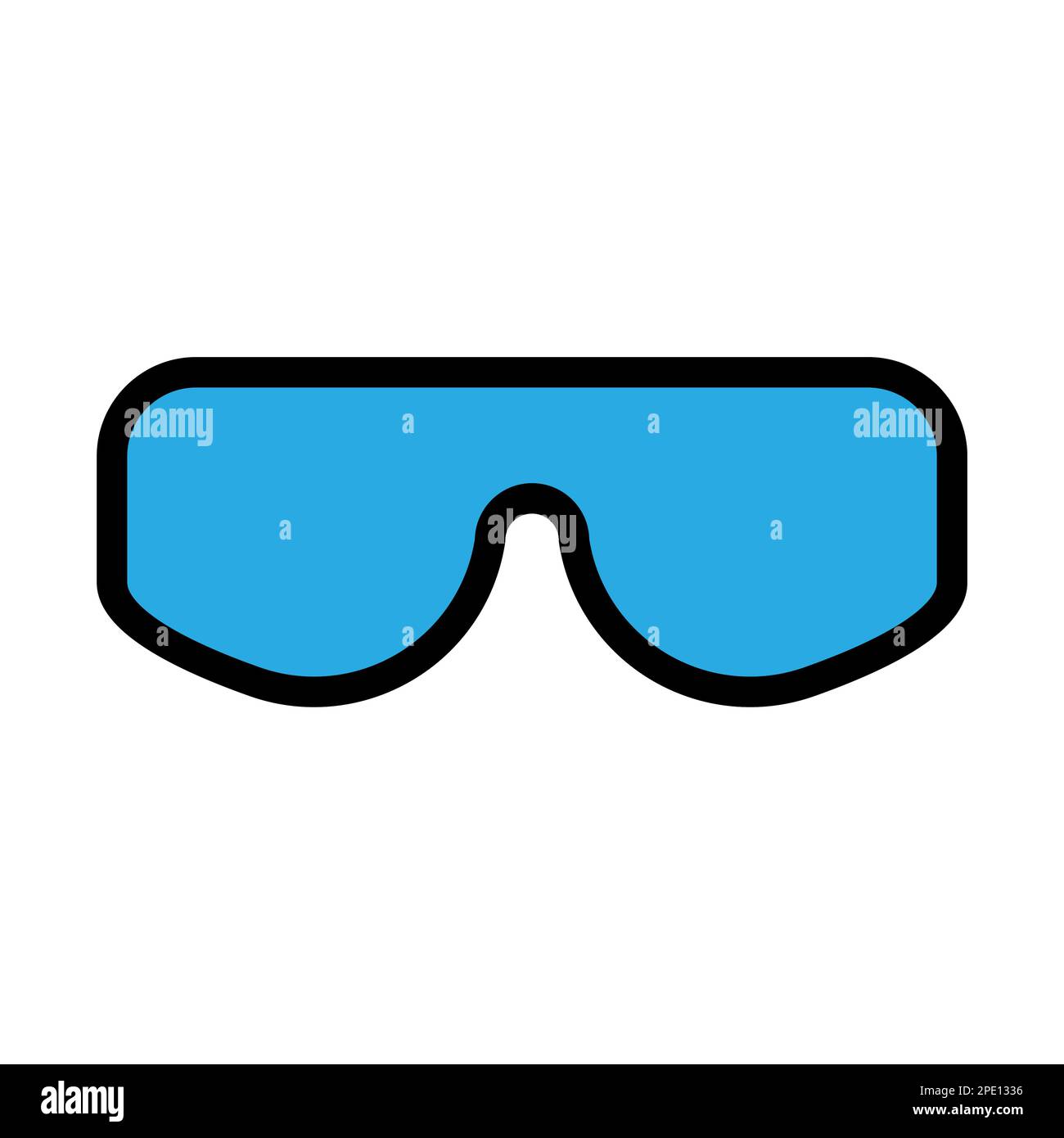 Icona della linea degli occhiali isolata su sfondo bianco. Icona sottile nera piatta sullo stile moderno. Simbolo lineare e tratto modificabile. Semplice e pixel perf Illustrazione Vettoriale