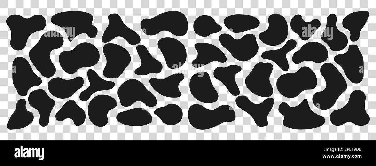 Icona BLOB set organico. Gocce di cubo di forme casuali Illustrazione Vettoriale