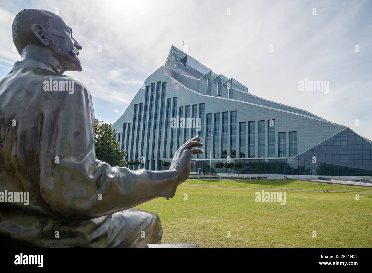 L'edificio principale 'Castello di luce' della Biblioteca Nazionale di Lettonia a riga, Lettonia Foto Stock