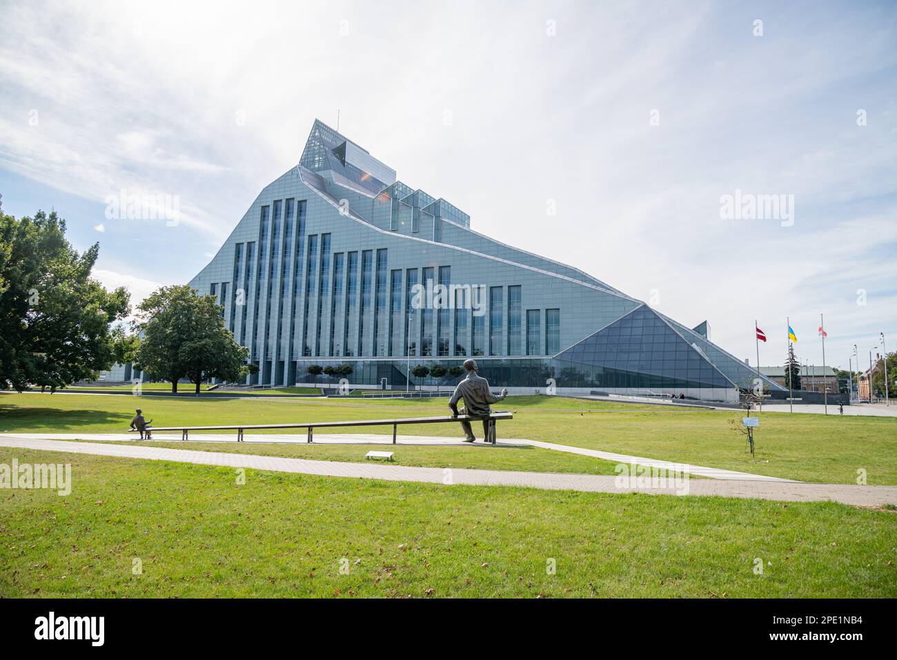 L'edificio principale 'Castello di luce' della Biblioteca Nazionale di Lettonia a riga, Lettonia Foto Stock