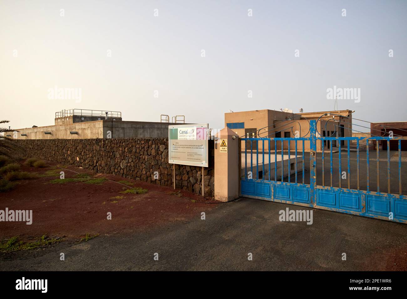canal gestion lanzarote stabilimento di raccolta desalinizzazione approvvigionamento idrico società janubioLanzarote, Isole Canarie, Spagna Foto Stock