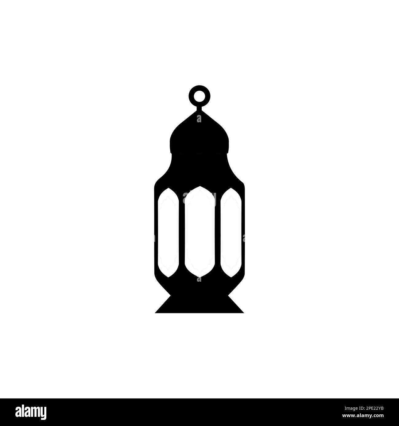 Lanterne Islamiche Illustrazione disegno, silhouette Islamica decorazione modello vettore. Ornamento Lanterna islamica Ramadan simbolo. Icona araba piatta nera Illustrazione Vettoriale