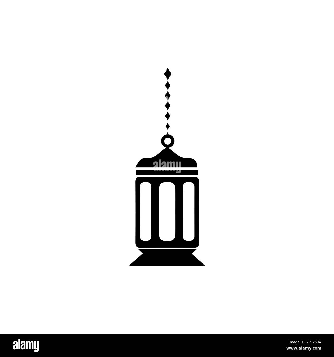 Lanterne Islamiche Illustrazione disegno, silhouette Islamica decorazione modello vettore. Ornamento Lanterna islamica Ramadan simbolo. Icona araba piatta nera Illustrazione Vettoriale