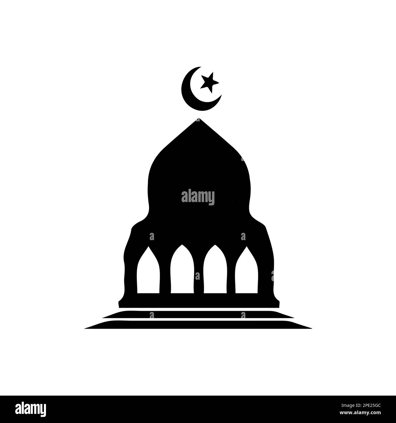 Lanterne Islamiche Illustrazione disegno, silhouette Islamica decorazione modello vettore. Ornamento Lanterna islamica Ramadan simbolo. Icona araba piatta nera Illustrazione Vettoriale