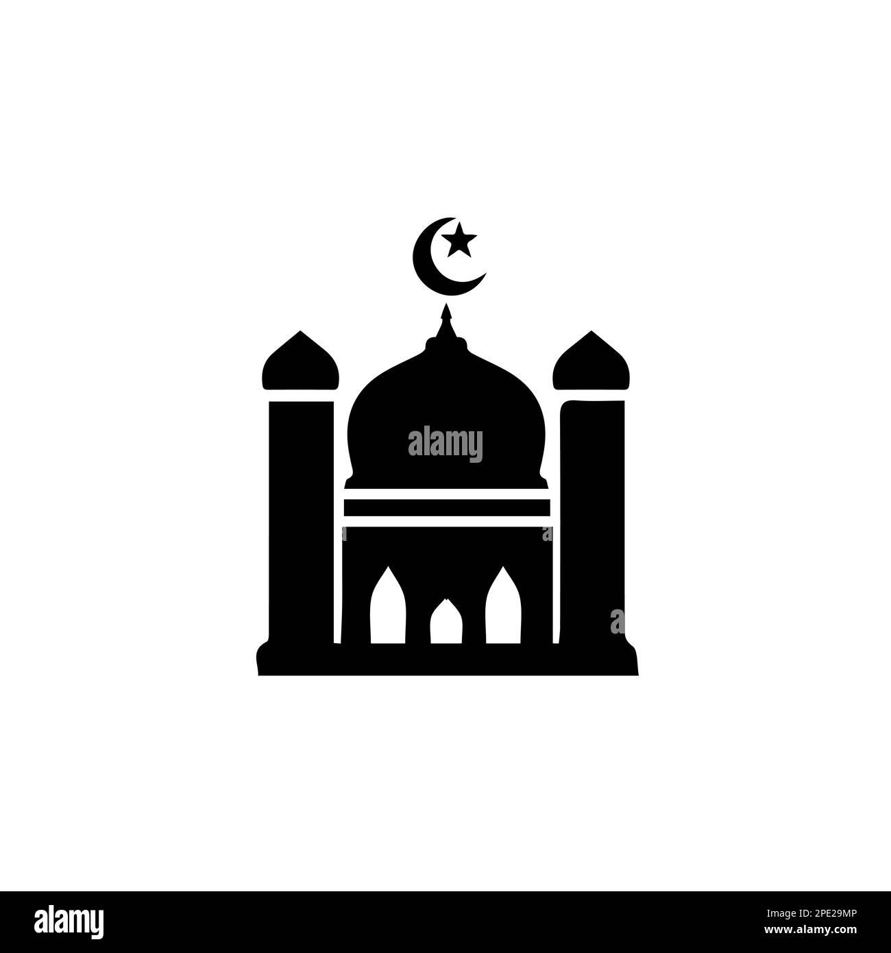 Lanterne Islamiche Illustrazione disegno, silhouette Islamica decorazione modello vettore. Ornamento Lanterna islamica Ramadan simbolo. Icona araba piatta nera Illustrazione Vettoriale