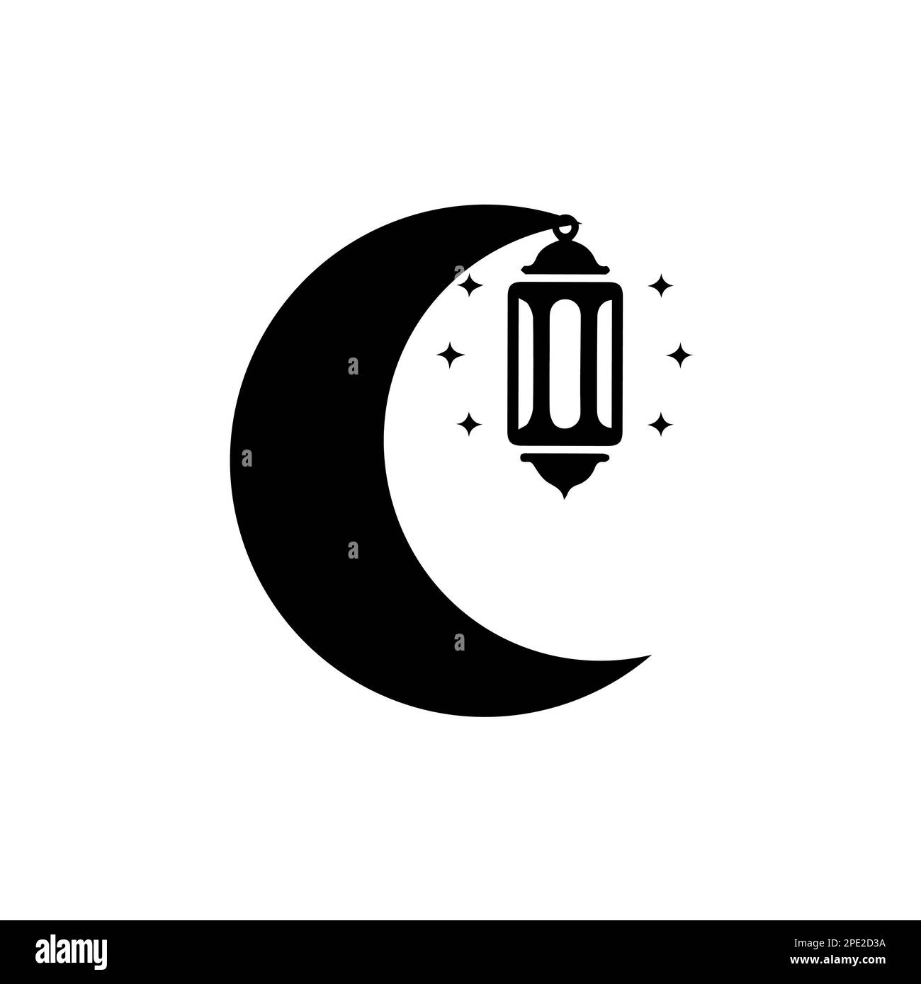 Lanterne Islamiche Illustrazione disegno, silhouette Islamica decorazione modello vettore. Ornamento Lanterna islamica Ramadan simbolo. Icona araba piatta nera Illustrazione Vettoriale