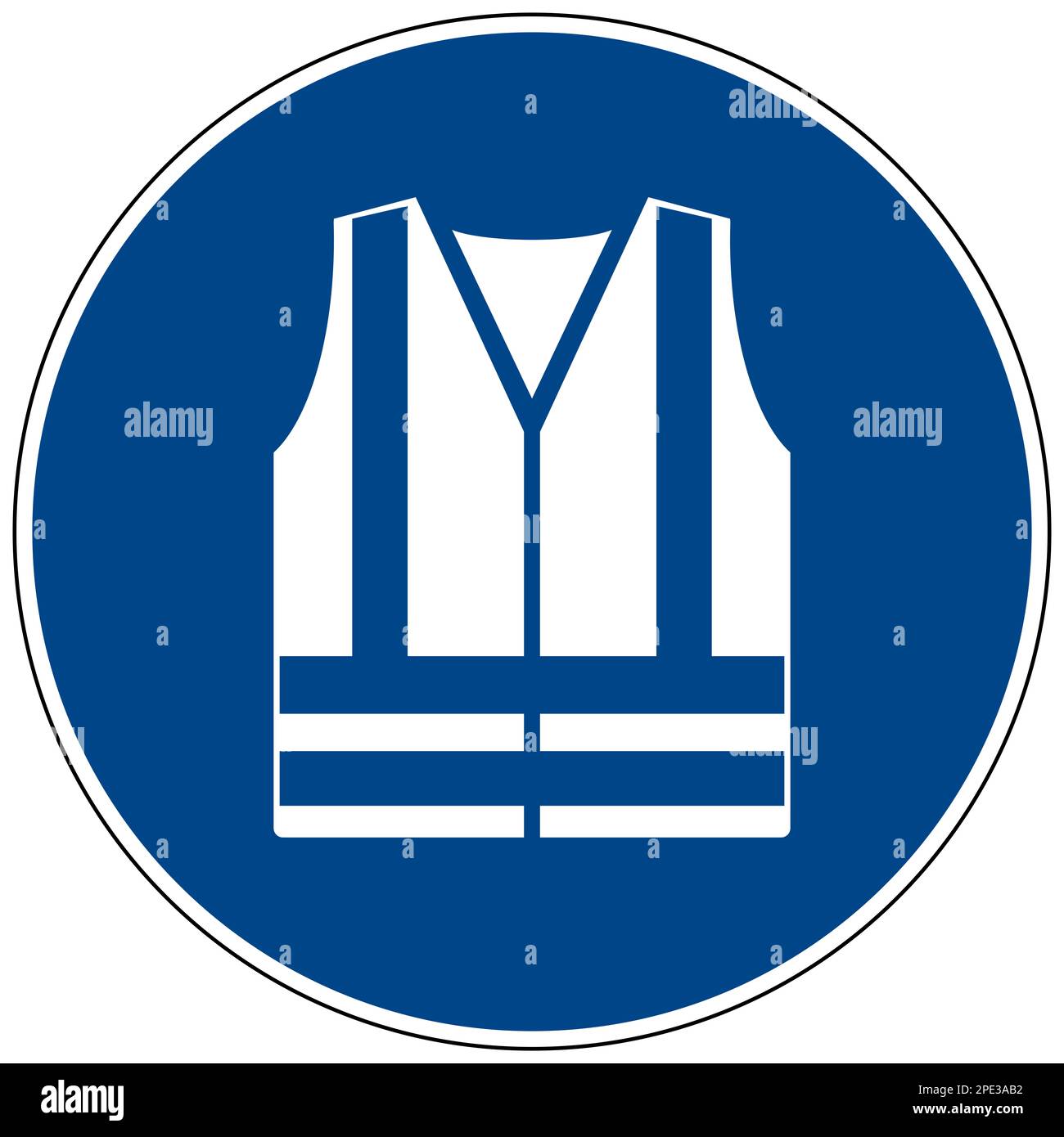 ISO 7010 indossare un cartello di abbigliamento ad alta visibilità Foto Stock