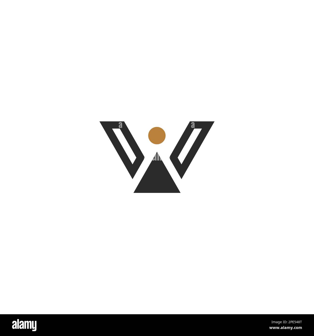 Lettere alfabetiche iniziali Monogramma logo WI, IW, W e I. Illustrazione Vettoriale