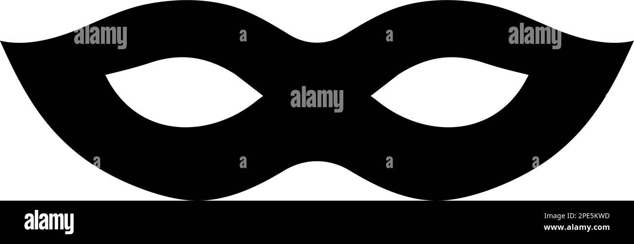 Maschera supereroe carnevale o Halloween vettore icona. Illustrazione Vettoriale