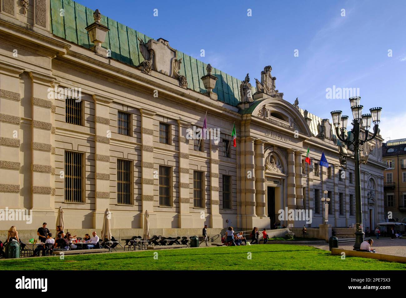 Biblioteca Nazionale Universitaria di Torino, Piazza Carlo Alberto, Torino, Piemonte, Italia Foto Stock