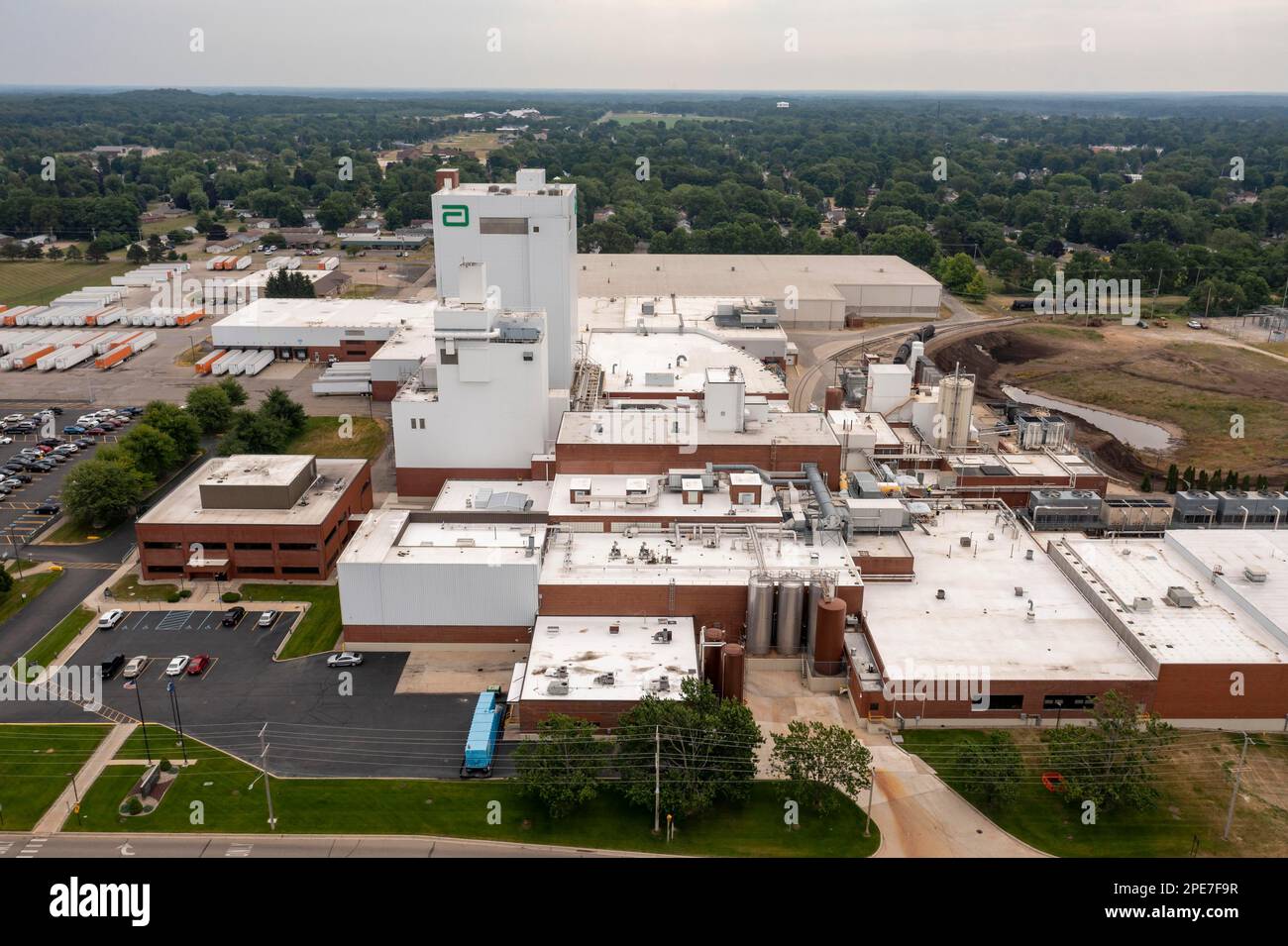 Sturgis, Michigan, Abbott Infant Formula Plant, che è stato chiuso per mesi a causa della contaminazione del prodotto. La chiusura ha portato ad un severo Foto Stock