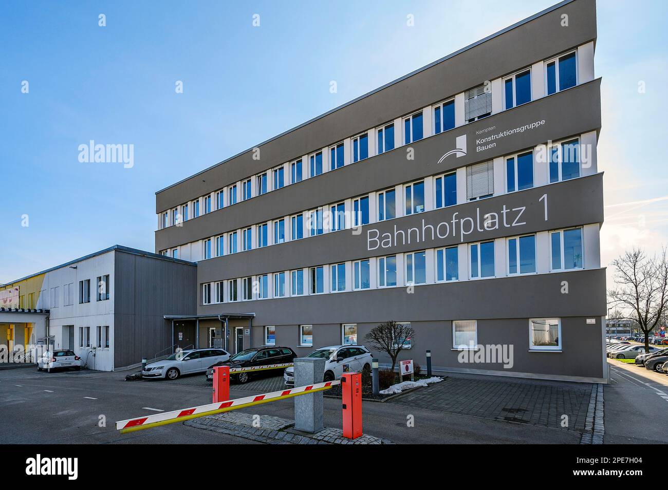 Architecture, Construction Group Headquarters, Kempten, Allgaeu, Baviera, Germania Foto Stock