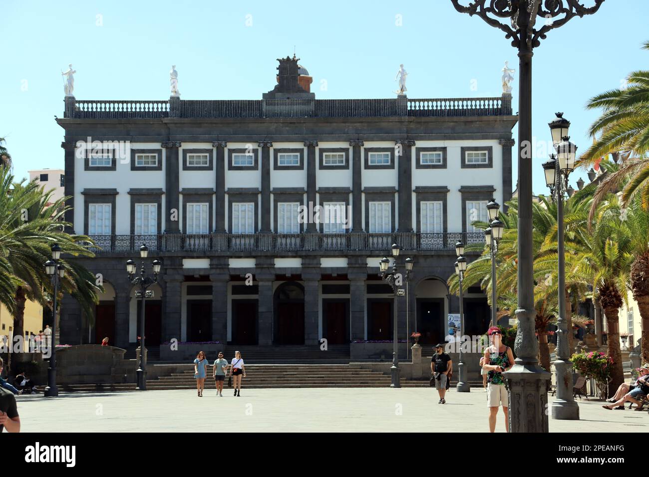 Rathaus, spanisch Casas Consistoriales (Tagungsort des Stadtrates) Am Santa Ana Platz, Gran Canaria, Spanien, Las Palmas Foto Stock