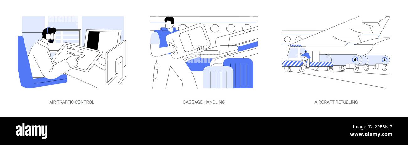 Industria aeronautica illustrazioni vettoriali di concetto astratto. Illustrazione Vettoriale