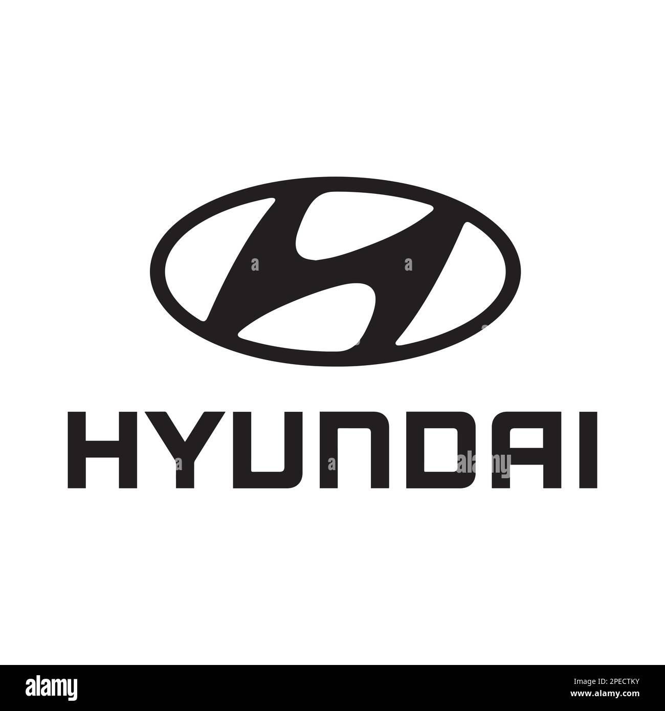 Silhouette vettoriali, icone delle auto del marchio Hyundai Illustrazione Vettoriale