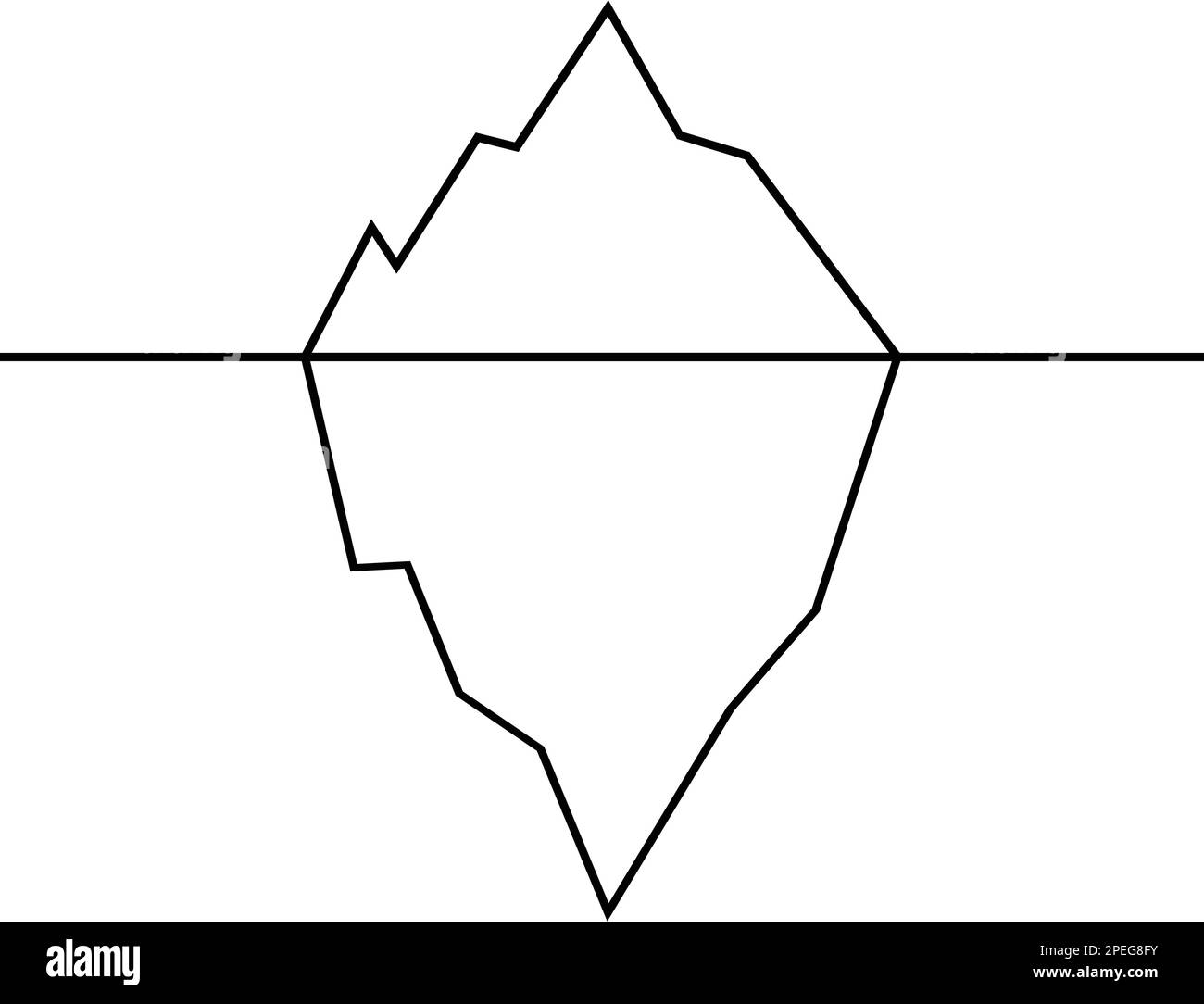 semplice disegno di icone iceberg Illustrazione Vettoriale
