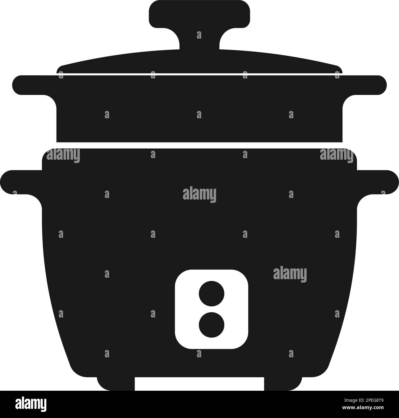 modello vektor icona cuoci riso Illustrazione Vettoriale