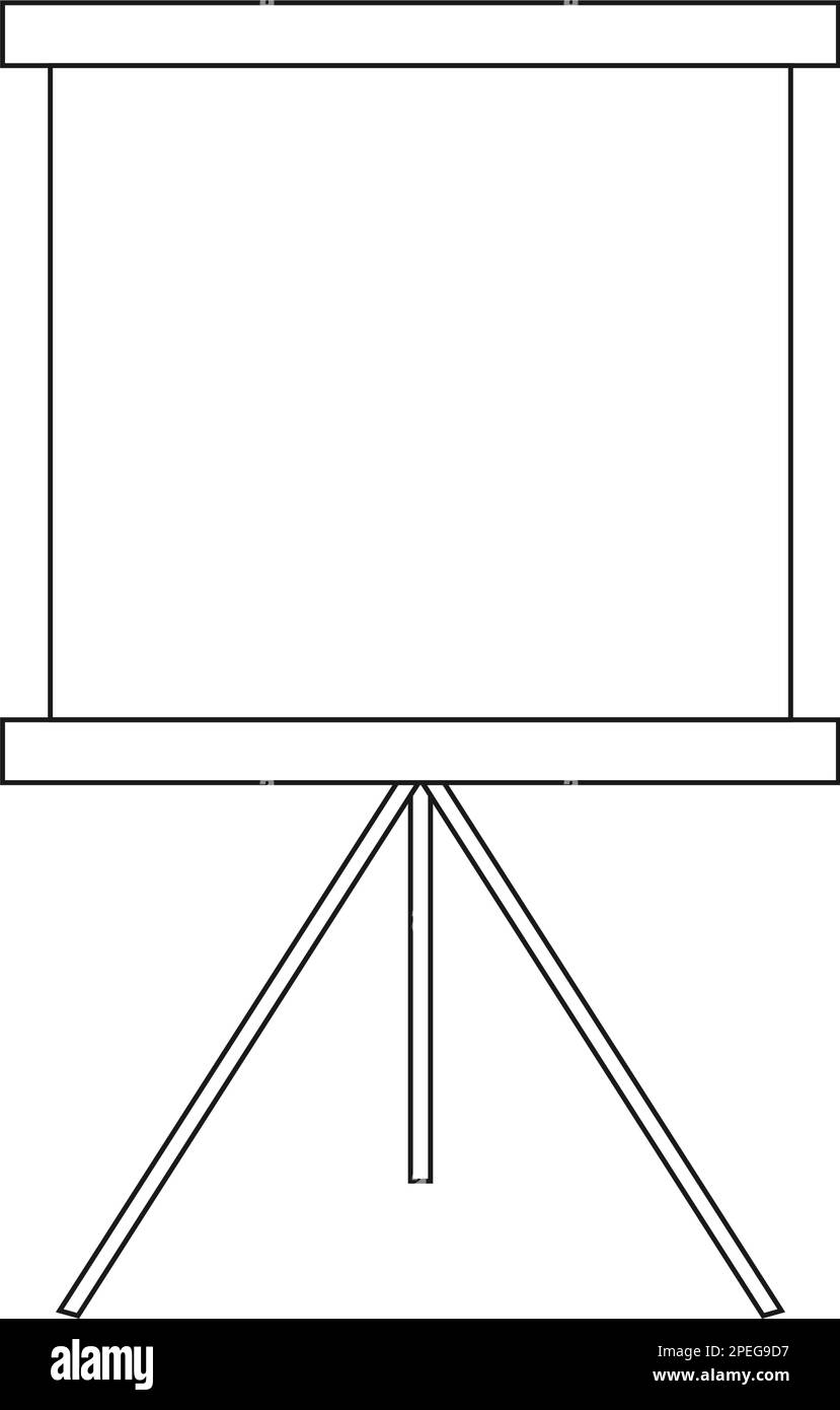 Lavagna a gesso della scuola vettoriale - illustrazione della lavagna o della lavagna a gesso, icona dell'istruzione Illustrazione Vettoriale