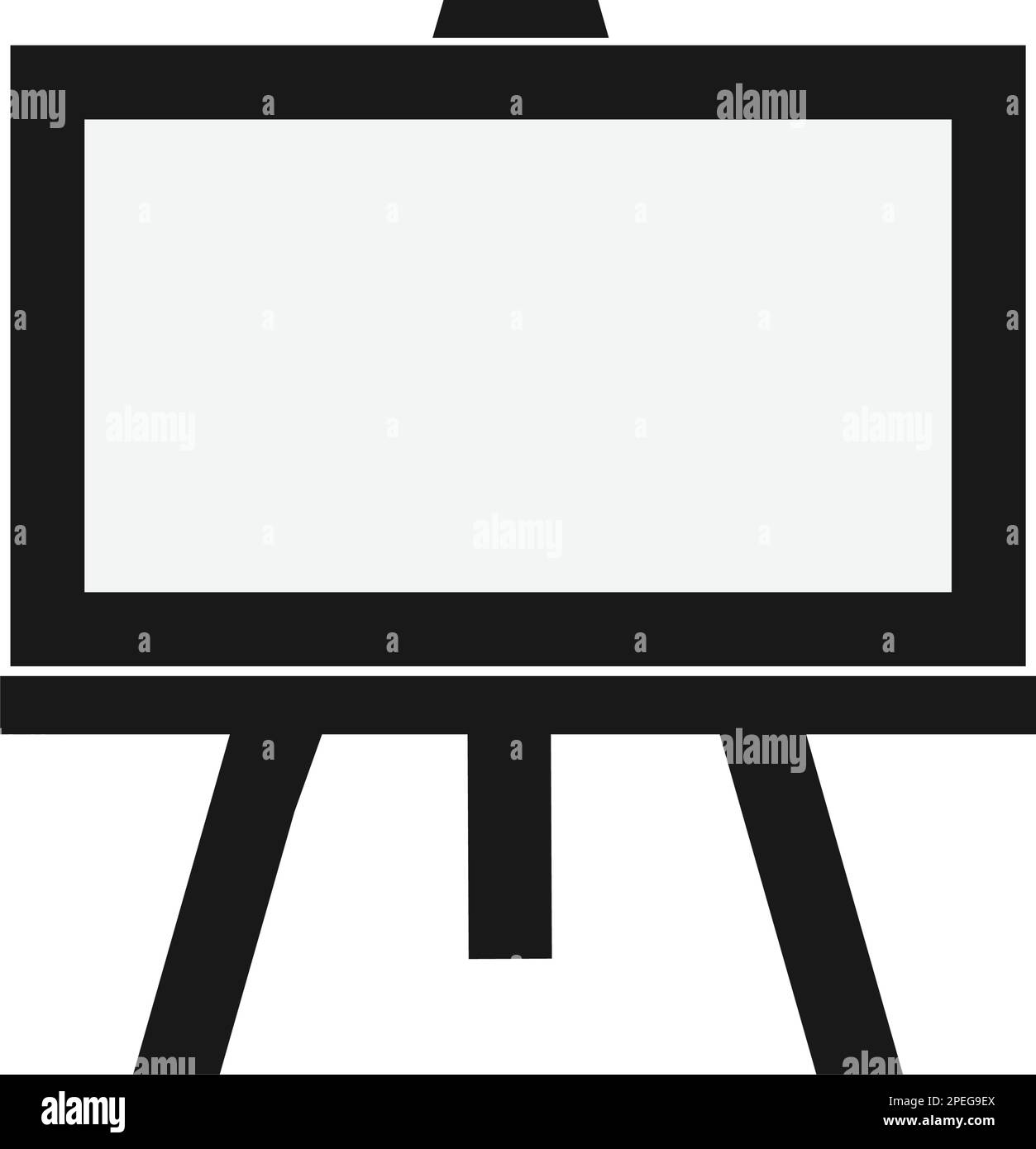 Lavagna a gesso della scuola vettoriale - illustrazione della lavagna o della lavagna a gesso, icona dell'istruzione Illustrazione Vettoriale