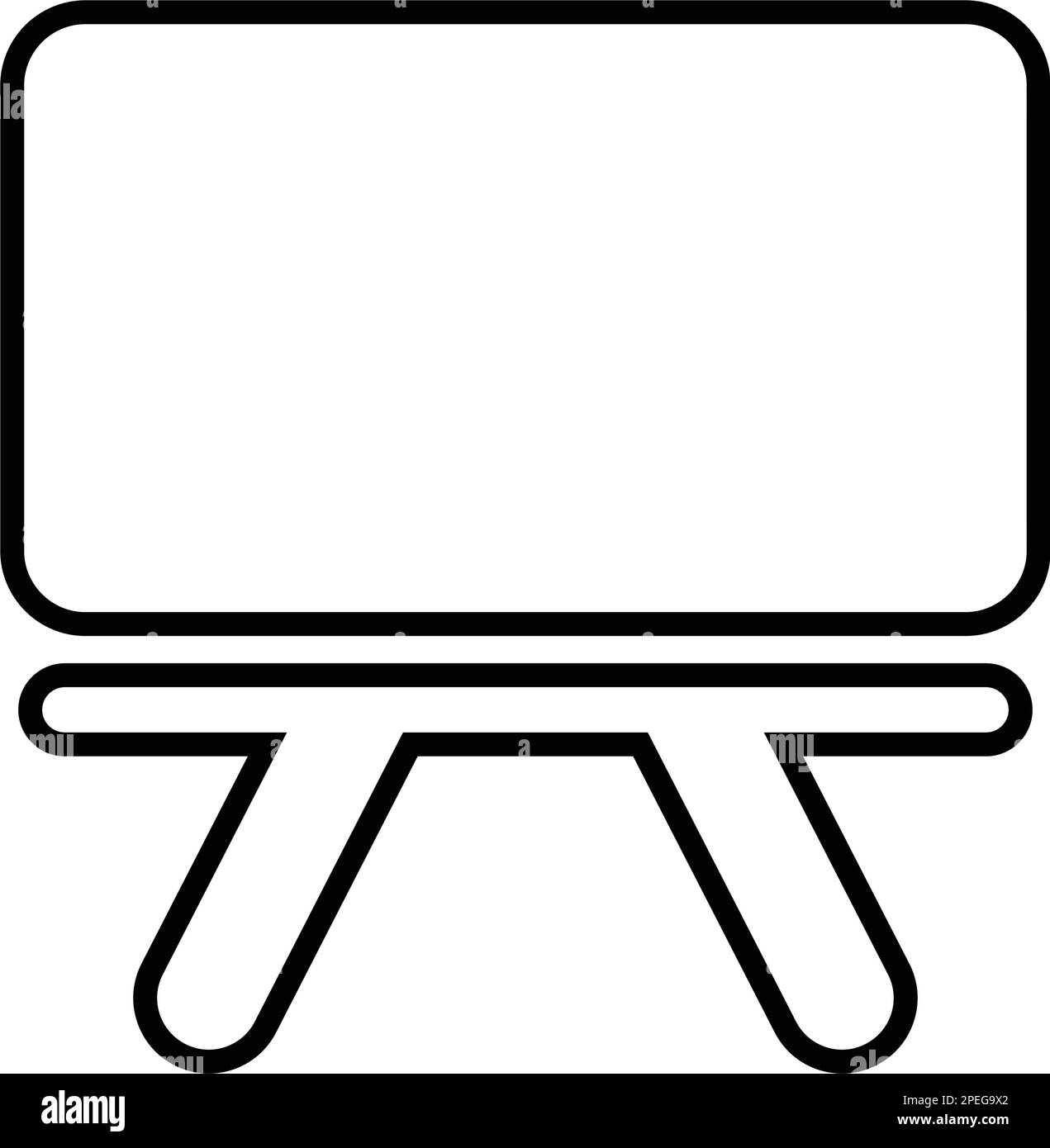 Lavagna a gesso della scuola vettoriale - illustrazione della lavagna o della lavagna a gesso, icona dell'istruzione Illustrazione Vettoriale