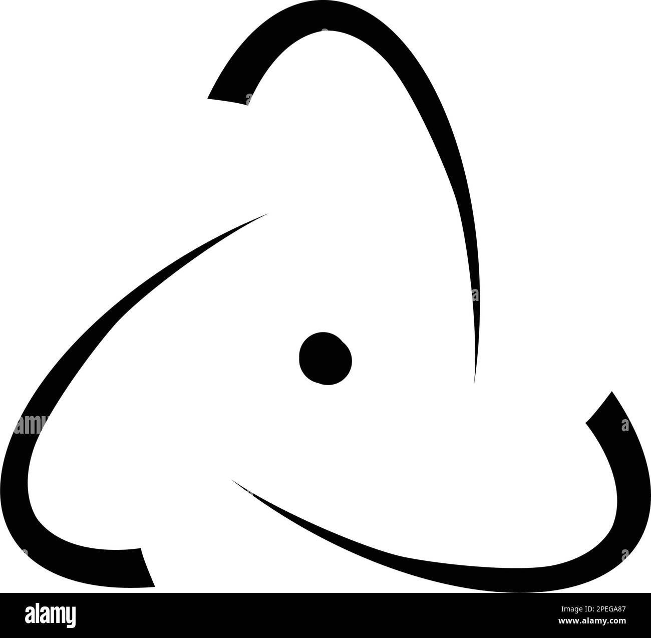 Molecular atom neutron laboratorio Icon Vector fisica modello scientifico per il tuo sito web design, logo, app, UI. illustrazione Illustrazione Vettoriale
